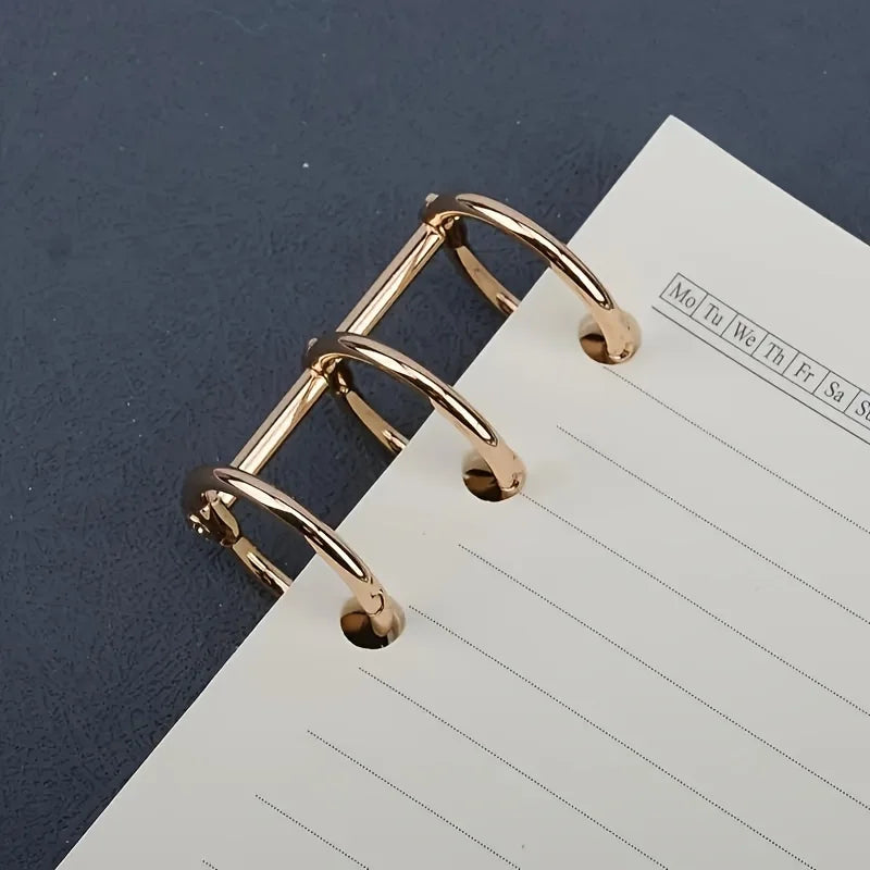 Durable Metal Binder with 3 Rings for Notebooks, Photo Albums, and DIY Projects