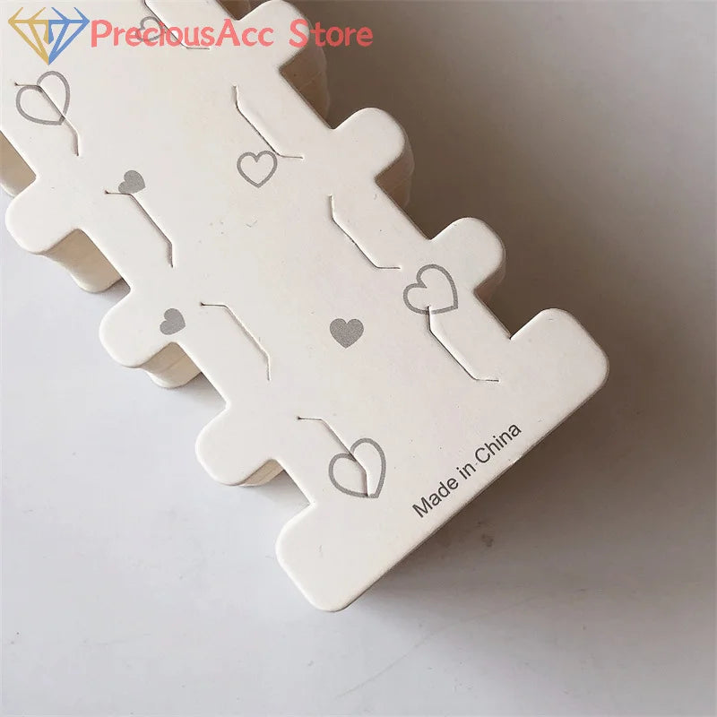 50PCS Hairpin Long Paper Card Hairband Display Card For DIY Hair Jewelry Packing Hair Clip Hairband Bracelet Retail Price Tag