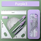 Compass Set Ruler Measurement Set Learning Professional Multifunctional Drawing Tool Set Ruler and Ruler Eight-pcs Set