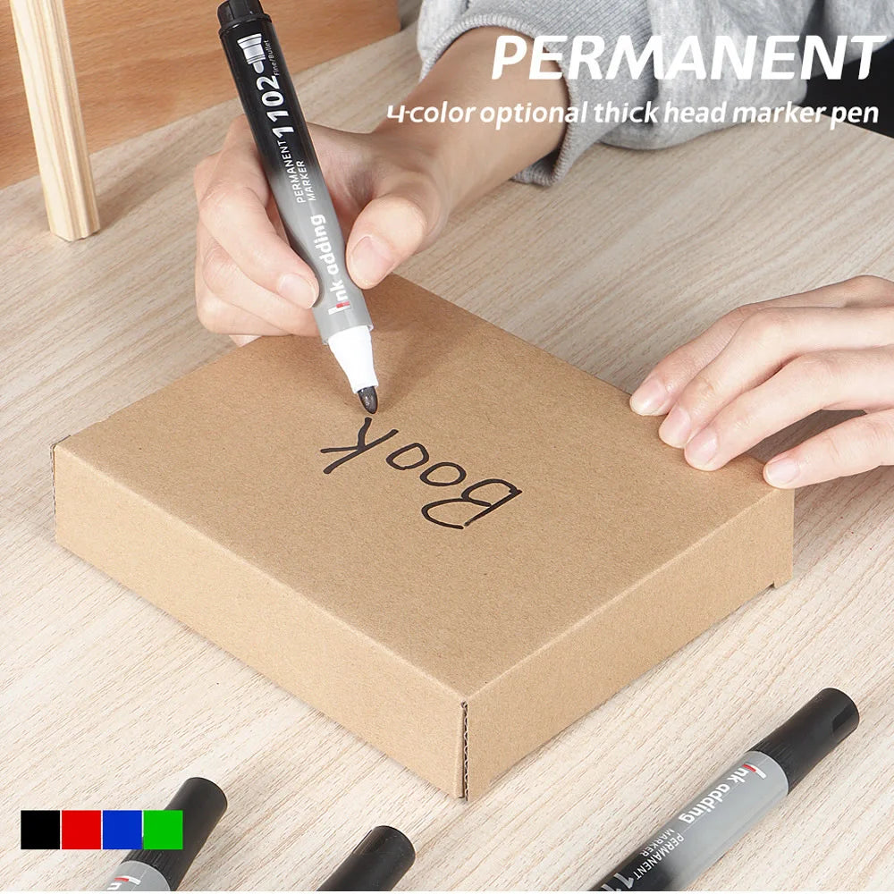 1/10/20pcs 2mm Red Blue Ink Black Permanent Marker Pens, Fine Tip, Waterproof, Quick Drying Drawing Pens Wood Stone Metal Glass