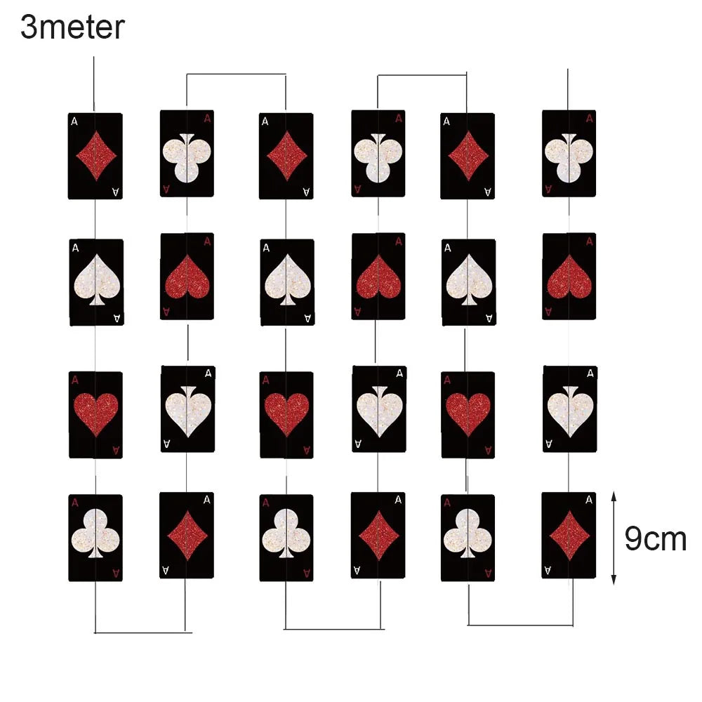 Casino Party Supplies for Men/Adults Poker Paper Plates Cups Napkins Straws for Poker Night Las Vegas Party Decorations