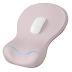 Ergonomic Mouse Pad with Wrist Rest, Black Mousepad with Wrist Support, Non-Slip Hard Base Mouse Pads, Portable for Office/Home