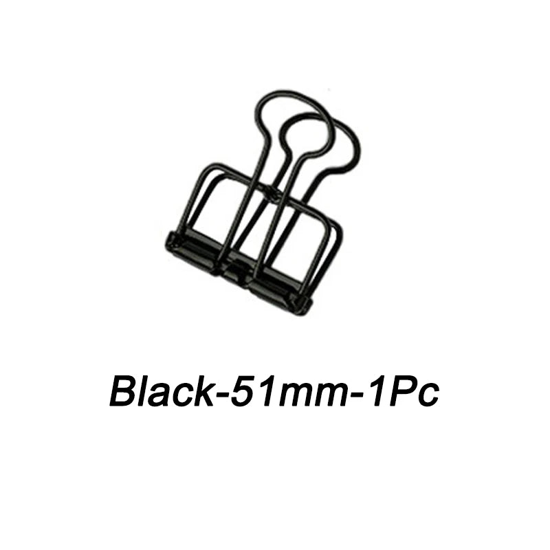 High Quality 51/32/19mm Multicolor Metal Binder Clip Clamp Paper Bookmark Clips Decorative Journal Clips School Office Supplies