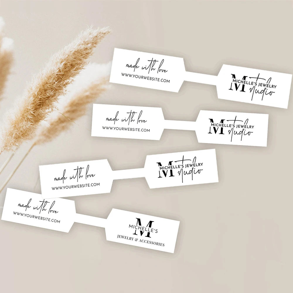 100pcs Custom Price Tag For Jewelry Display Price Label Stickers Personalized Self Adhesive Earring Display Repair Label
