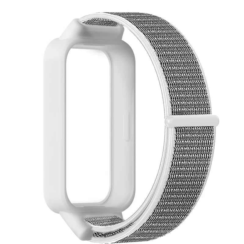 Strap+PC Case for Xiaomi mi band 9 active accessories sports Nyon bracelet correa+Protective Bumper shell Cover for Redmi band 3