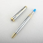 Luxury Metal Rollerball Pen 0.7mm Blue Ink Steel Gold Business Signature Pens for School Office Writing Supplies Stationery