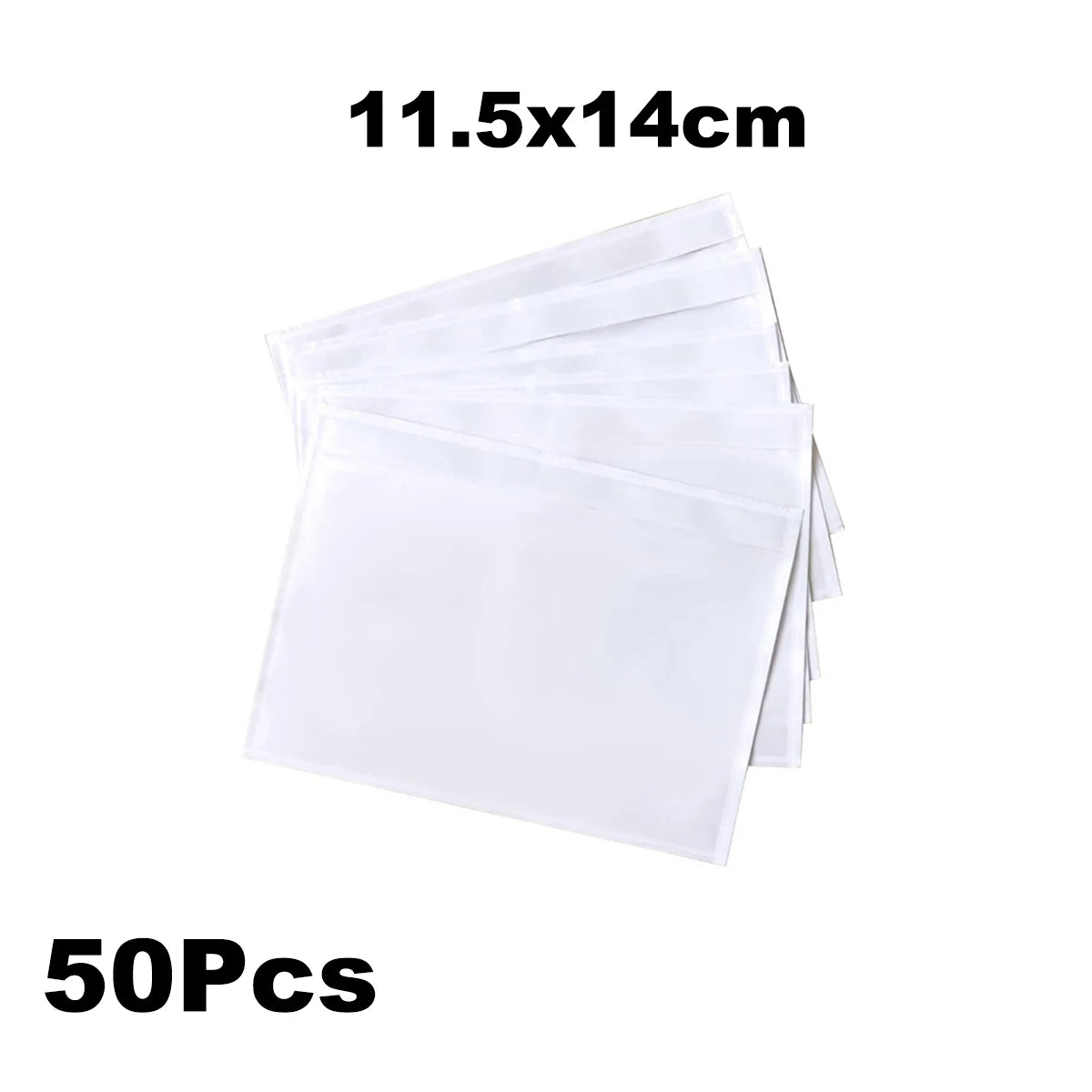 100pcs Clear Self-Adhesive Shipping Label Sleeves 4.5" x 5.5" - Waterproof Mailing Envelopes, Top Loading Packing List