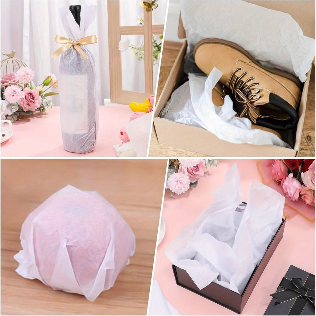 30pcs/ 50pcs White Tissue Paper, 50*35 cm Gift Wrapping Paper, Suitable for Party Festivals, Valentine's