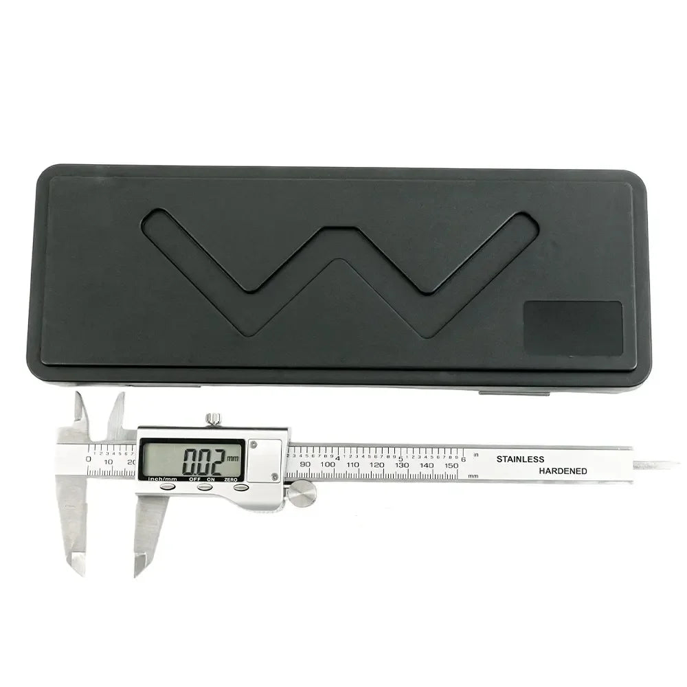6 Inch 150mm Digital Vernier Caliper Stainless Steel Micrometer Measuring Tool Depth Ruler