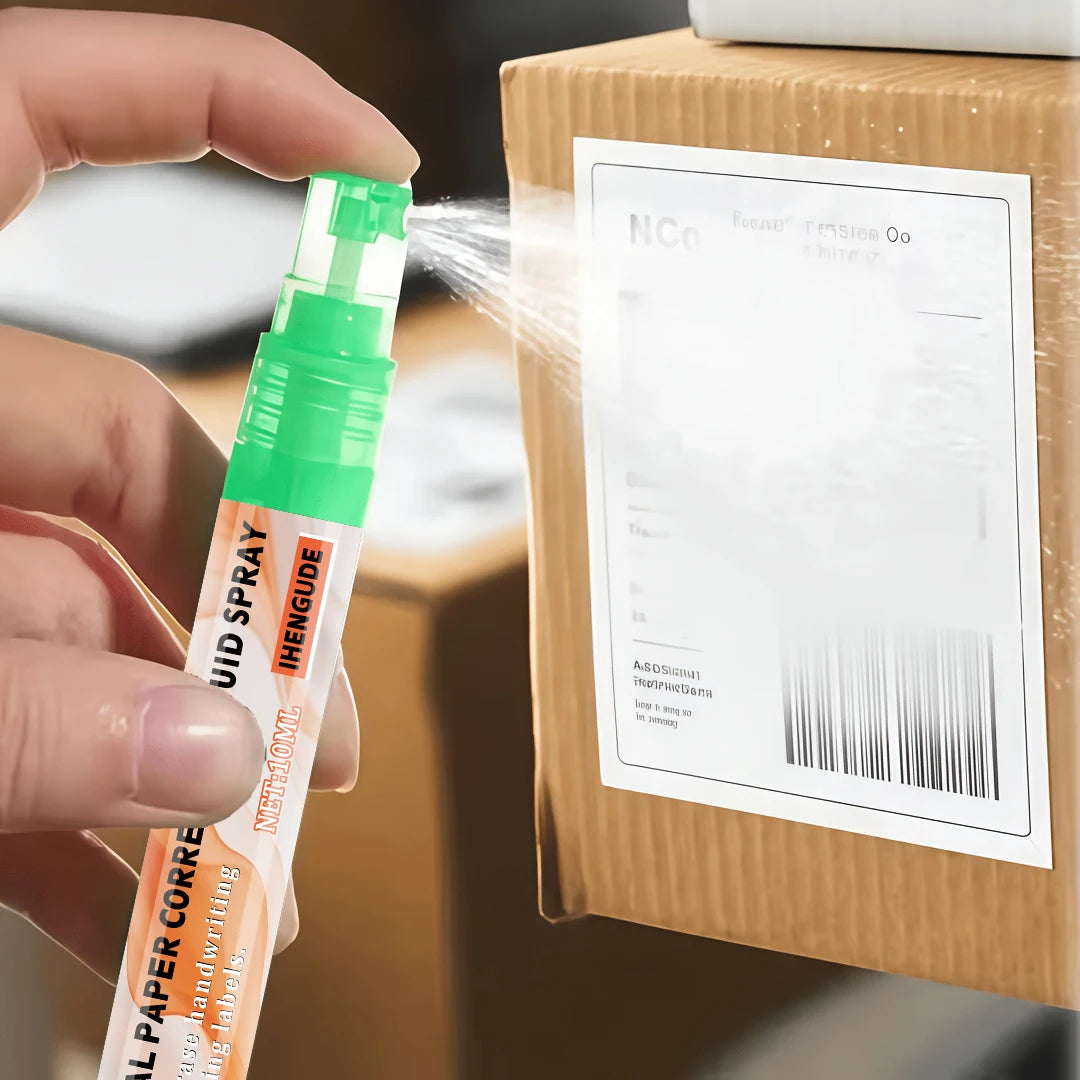 10ml Erasing Liquid Spray Pen - a Quick Correction Fluid Suitable for Thermal Paper, Can Quickly Erase Data, Protect Personal Information, and Is a Portable and Convenient Tool