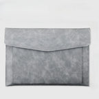 A4 Leather Document Bag Storage Bag  Large Capacity Double-layer File Folder Business Official Briefcase