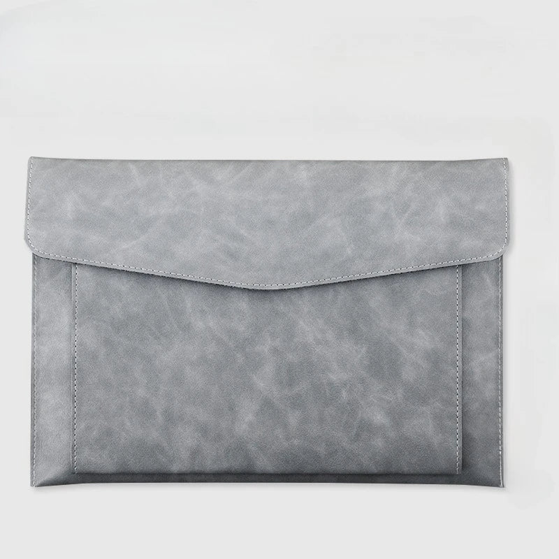 A4 Leather Document Bag Storage Bag  Large Capacity Double-layer File Folder Business Official Briefcase