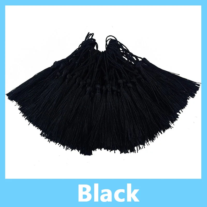 100pcs/Pack 13cm Tassel Silk Fringe Silky Floss Bookmark Tassels Mini Tassels for DIY Craft Jewelry Making Souvenir Bookmarks