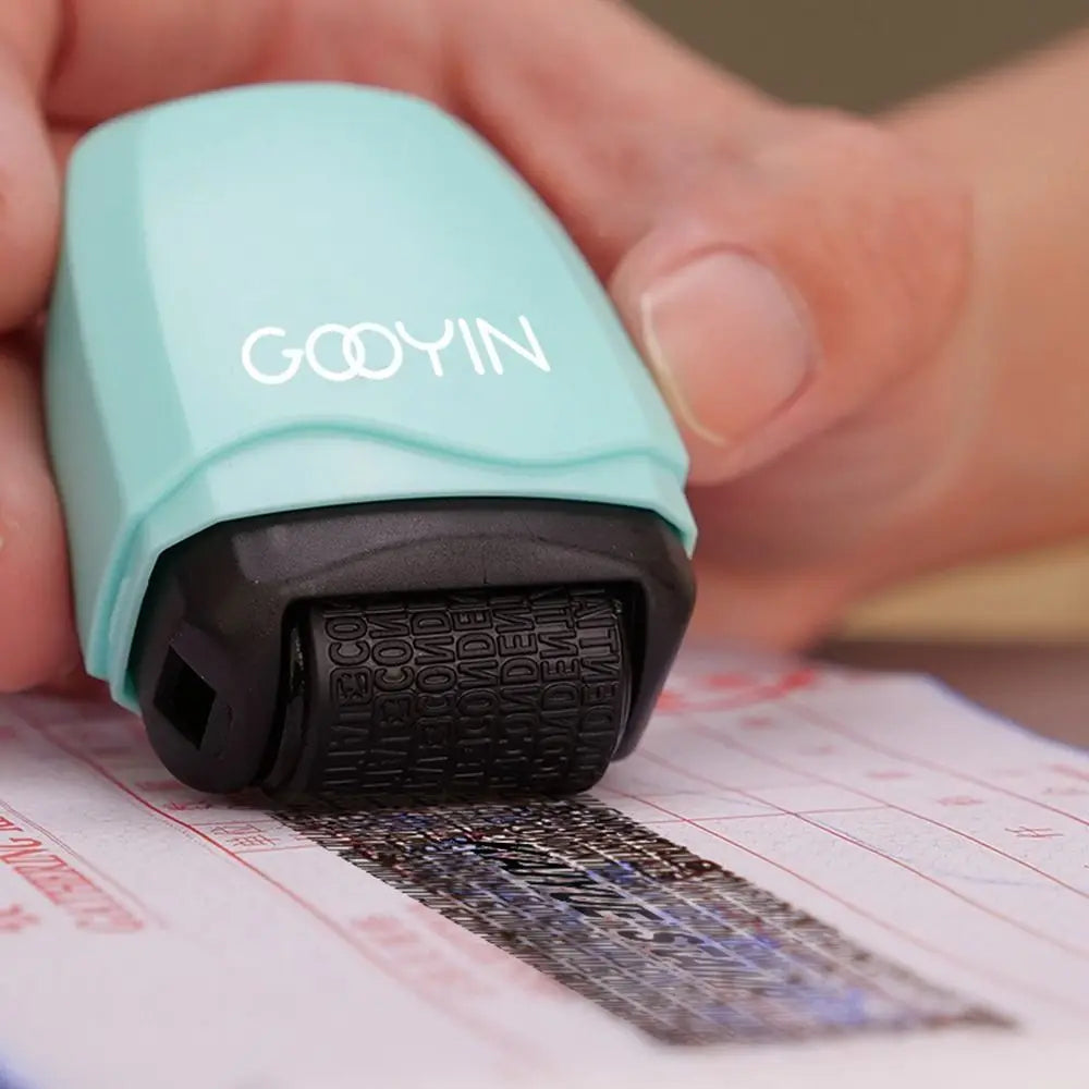 Portable Seal Applicator Confidential Stamp Identity Protection Roller Stamps Express Privacy Random Code Photosensitive Stamps