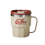 400ml Double Wall Insulated Coffee Mug 304 Stainless Steel Coffee Cup With Lid And Handle Reusable Water Cup