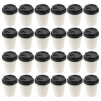 50pcs Disposable Coffee Cups Insulation Takeaway Double-Layer Paper Cup Disposable Takeaway Double Layer Coffee Cup with Lid