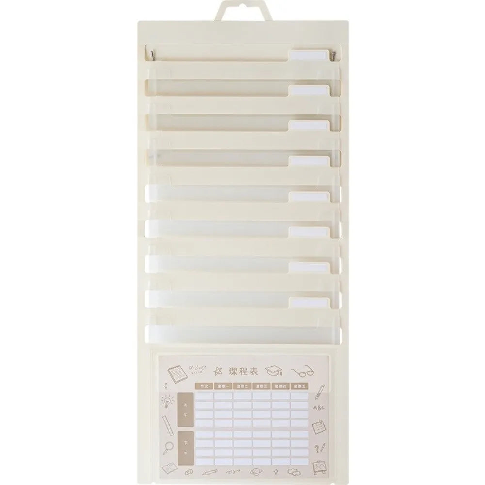 3/6/8 Pockets Wall Hanging File Folder Handheld Paper Organization A4 Paper Storage Bag Document Management