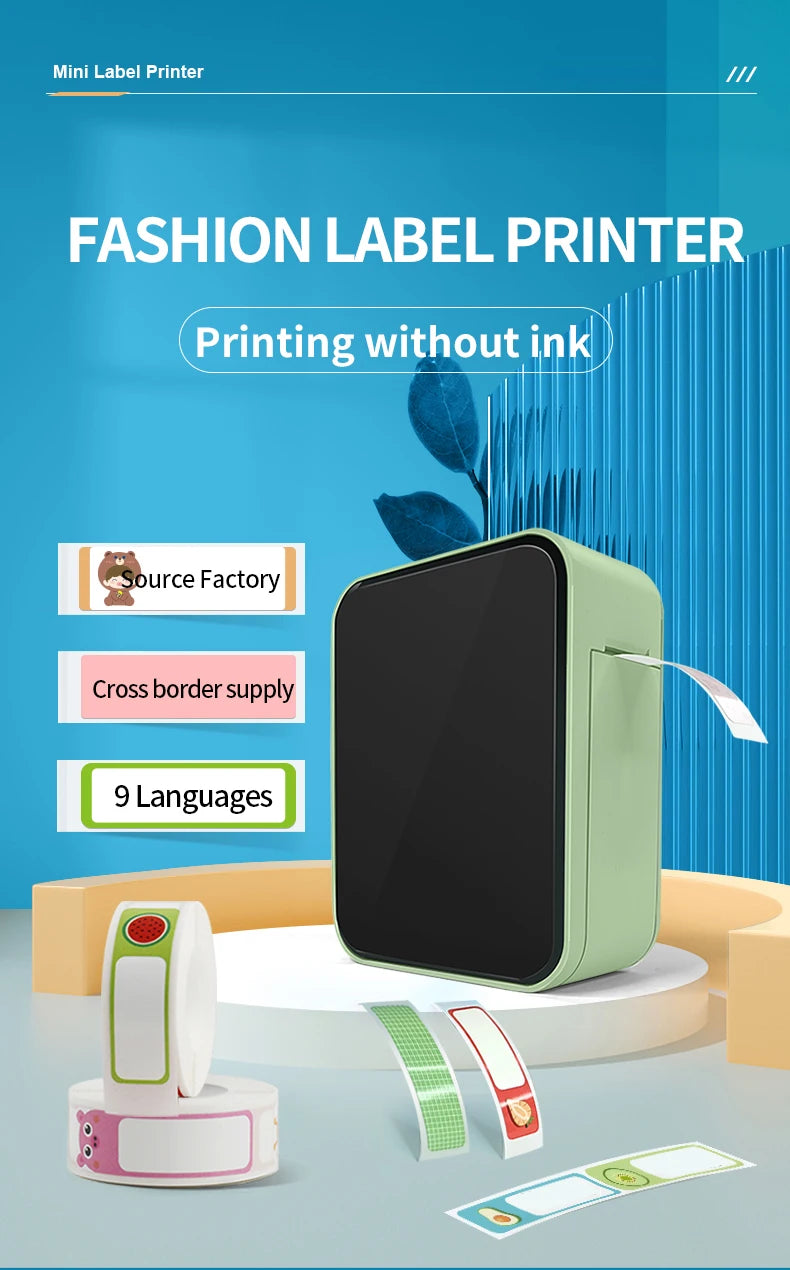 Marklife Thermal Label Printer D110 B21 P15 Mini Protable Bluetooth Adhesive Label Printer Maker For Gift/Diy Creative/Marking