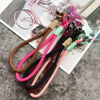 Cellphone Strap Candy Color Rope for Cards Metal Keyring Wrist Lanyard Keychain Portable Cellular Pendant Premium Hand Strap