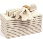 6/10/12 pcs Cotton Linen Napkin 40cm Napkin Muslin Tea Towels Dinner Retro Cheesecloth Wedding Party Rustic Table Decoration