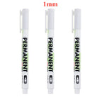 1/3/5 Pcs White Marker Pens 1.0mm 2.0mm Fast Drying Permanent Oily Waterproof Paint Tire Markers Graffiti Pens