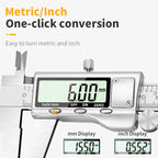 Kerseo Digital Caliper Stainless Steel Metal Vernier Caliber Measuring Tools Woodworking Thickness Gauge Depth Electronic Ruler