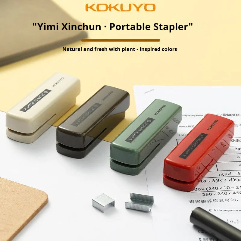Kokuyo A Little Special 10#Needle Mini Stapler,Strong&Easy Lightforce Effortless Stapling Tool for School,Home,Office,Exam,Files