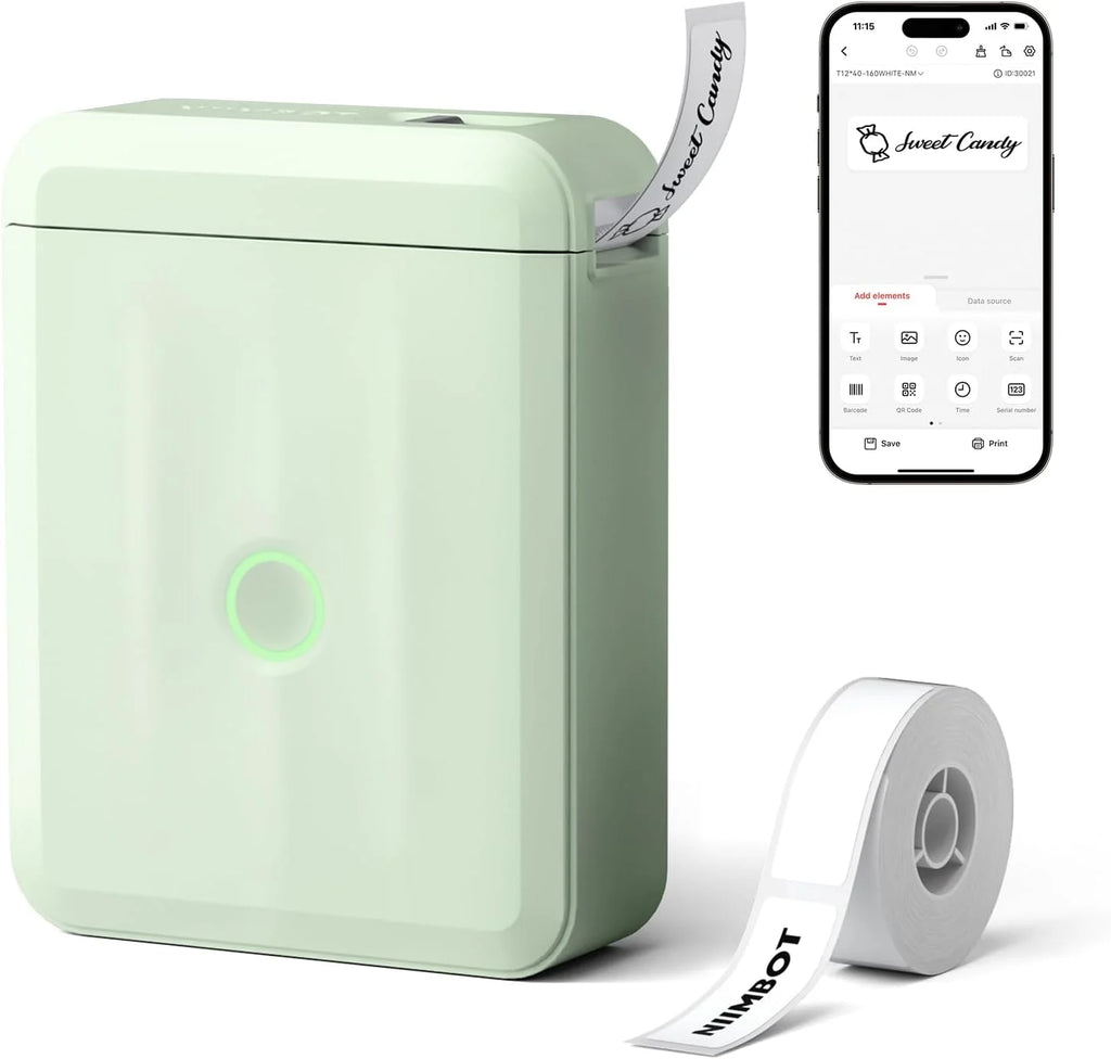 Niimbot D110 Label Printer Bluetooth Mini Adhesive Portable Smart Label Maker UV Without Ink For Office School Labeling Machine
