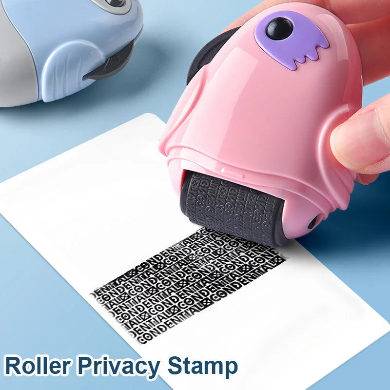 Identity Theft Protection Confidential Roller Seal, Mark Address Anti-Theft, Privacy and Security Seal, Three Colors Woodpecker