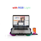 Jomaa RGB Gaming Laptop Stand Air Cooler Notebook Stand Holder with 6 fans Cooling Fan Base Suit for 12-17 inch Laptop