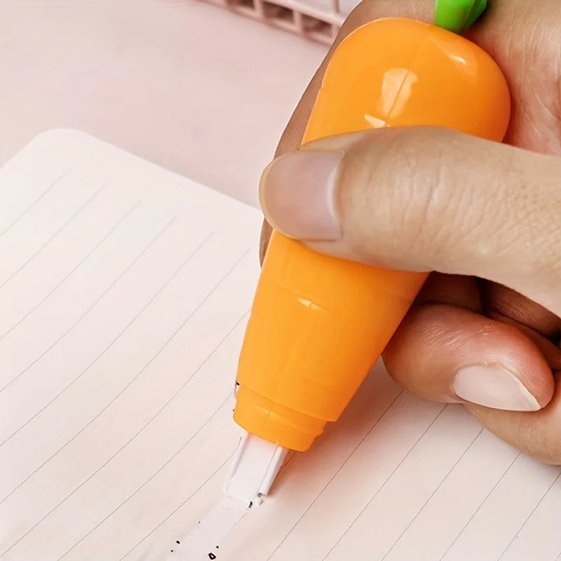 1pc Super Cute Carrot Vegetable Correction Tape School Office Supply Student Creative Stationery Kid Gift