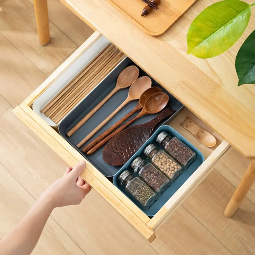 Plastic Desktop Storage Box Stackable Large Capacity Drawer Divider Storage Box Solid Color Documents File Organizer Home Office