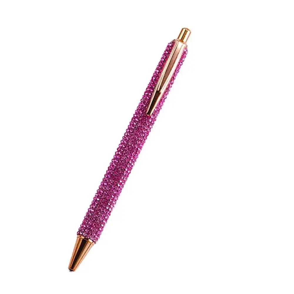 1 Piece Lytwtw's Ballpoint Pen Luxury Rhinestone Cute Wedding Rose Gold Metal Stationery School Office Supply High Quality Pens