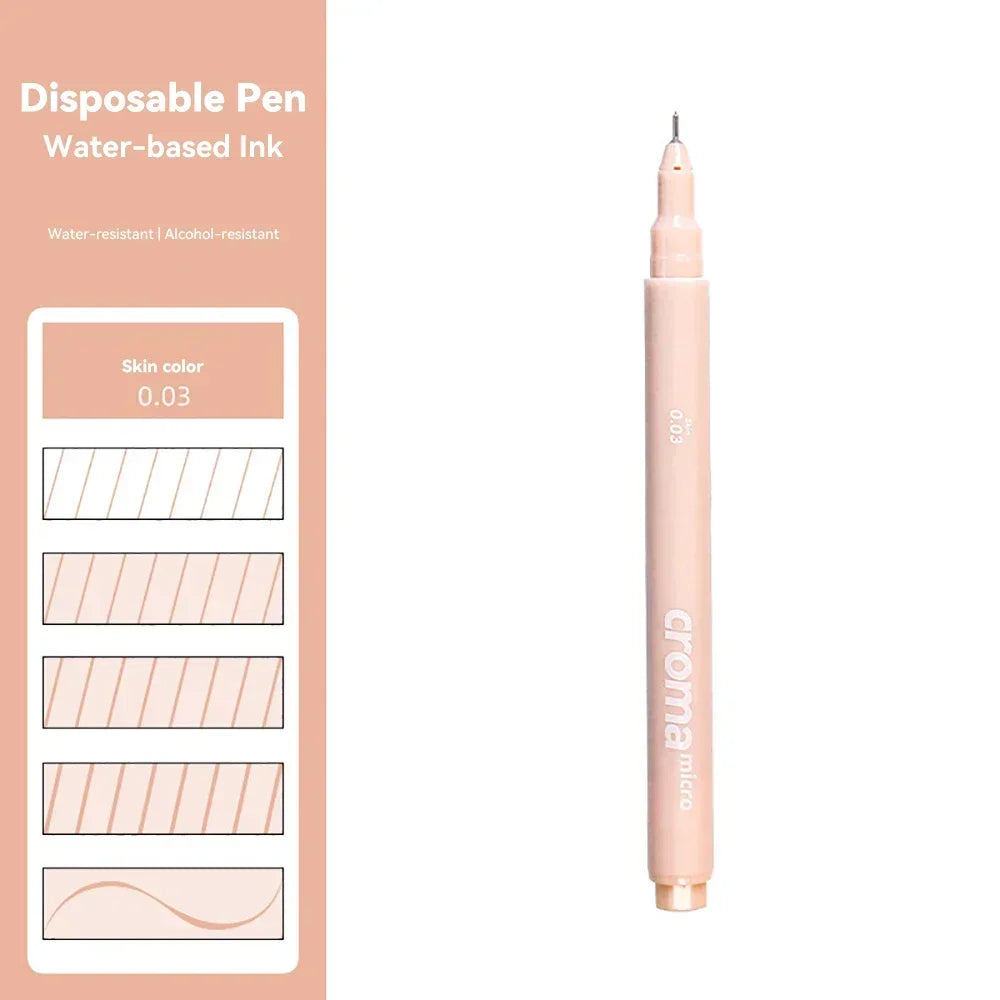 Pigment Liner Pigma Pen 0.1mm/0.03mm/0.05mm/0.5mm/1mm Different Tip Black Fineliner for Sketching Drawing Micron Ink Marker Pen