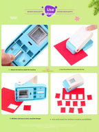 Extra Large 3.8*3.8cm Square Stamps and 3.8*3.2cm Rectangular Stamps DIY Handmade Punch Tool Effortless Stamp Embossing Machine