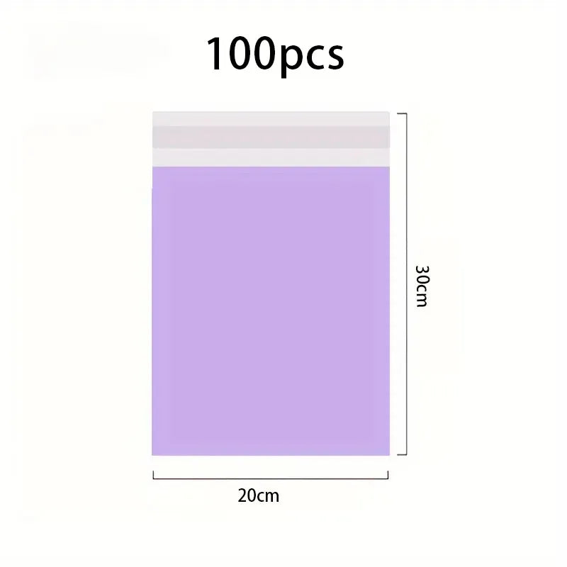 100Pcs Purple Courier Envelope Shipping Packaging Bags Poly Mailer Bag Waterproof Storage Bag Self Adhesive Seal Plastic Packagi