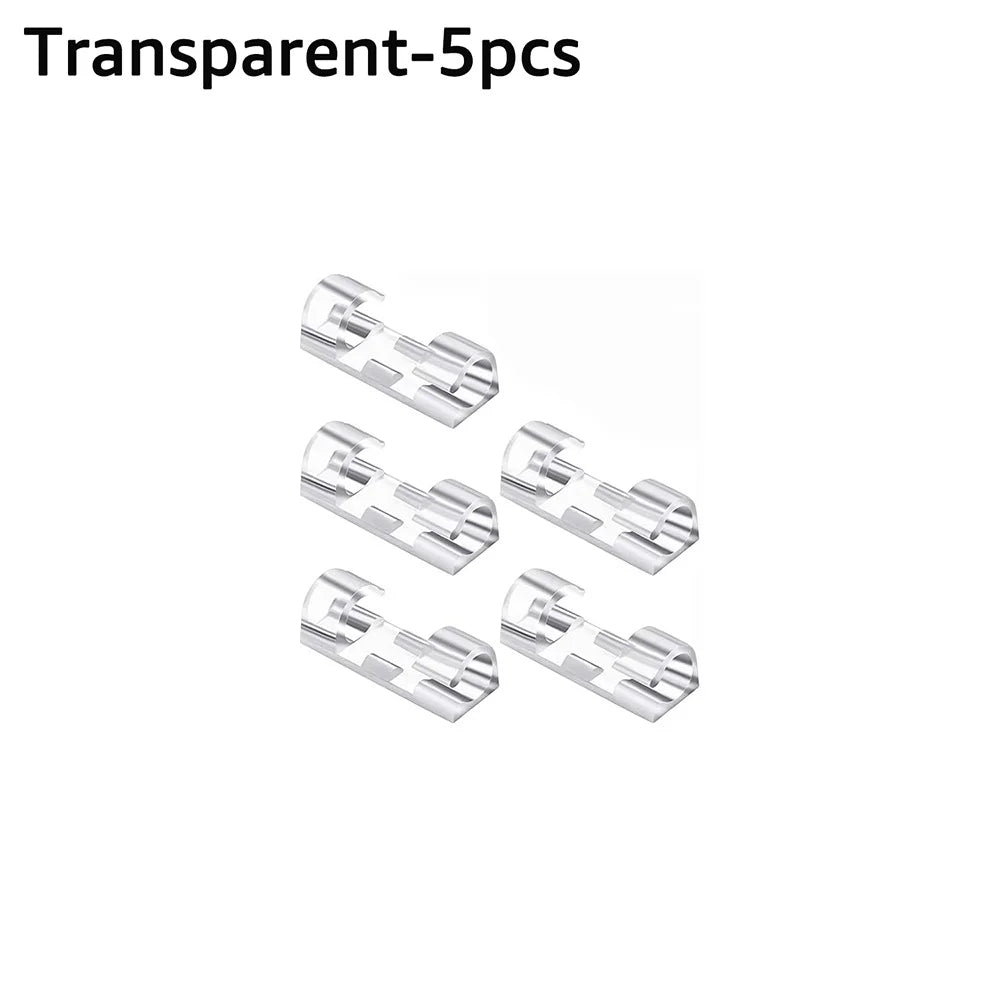 5/20PCS Adhesive Cable Clips Organizer Clips USB Wire Winder Holder Desk Cord Management For Earphone Mouse Cable in Home Office