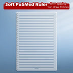 Transparent Calligraphy Stencil Soft Ruler Template Writing Straight Line Clear Ruler Writing Tool Geometry Template