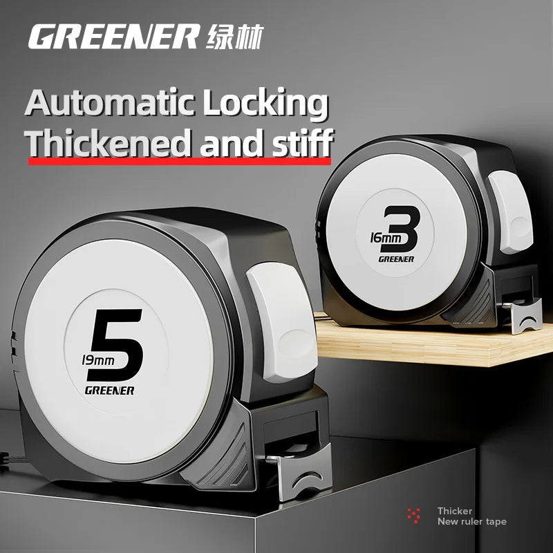 GREENERY 3/5/7.5M Meters Metric Tape Measure Self-Locking Steel Measuring Tape High Precision Wear-Resistant Construction Tools