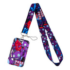Cute Anime Monster Lanyard Card Holder Colorful Neck Strap for Key ID Card Phone Straps Badge Holder Key Ring Accessories Gifts