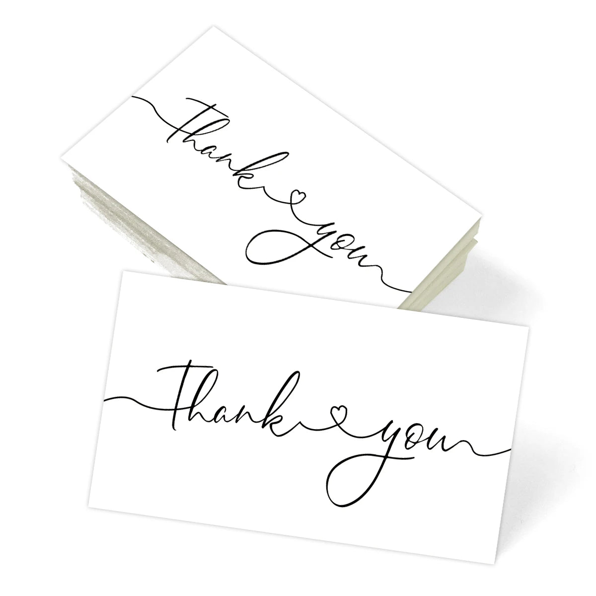 50pcs Simple Thank You Cards For Supporting Your Order Small Business Shop Cards Supplies,Goods Follow Card Gift Packaging Decor