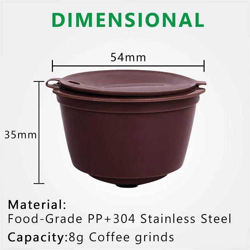 3pcs/Set Refillable Dolce Gusto Coffee Capsule Nescafe Dolce Gusto Reusable Capsule Gusto Capsules Dolce Gusto Refill 200 Times
