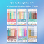 105Color Hand Account Gel Pen Languo Morandi Retro Pen Large-Capacity Color Handbook Pen For Student Painting Graffiti Writting