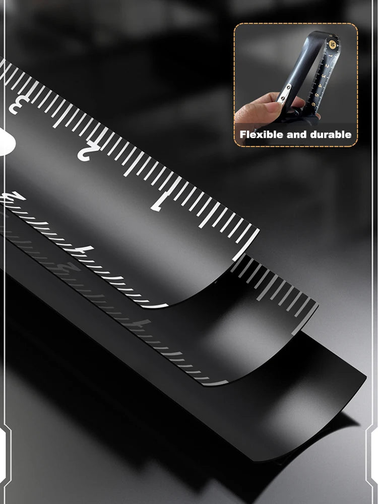 1Pcs 3/5/7/10M Black Steel Material Measuring Tape Measure Multifunctional Household Woodworking Mini Measuring Tools