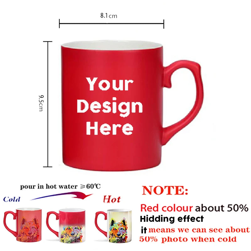 Personalised Magic Mugs Custom Colour Changing Cup Heat Activated Any Image Photo Or Text Printed On Mug Dad Mothers Day Gift