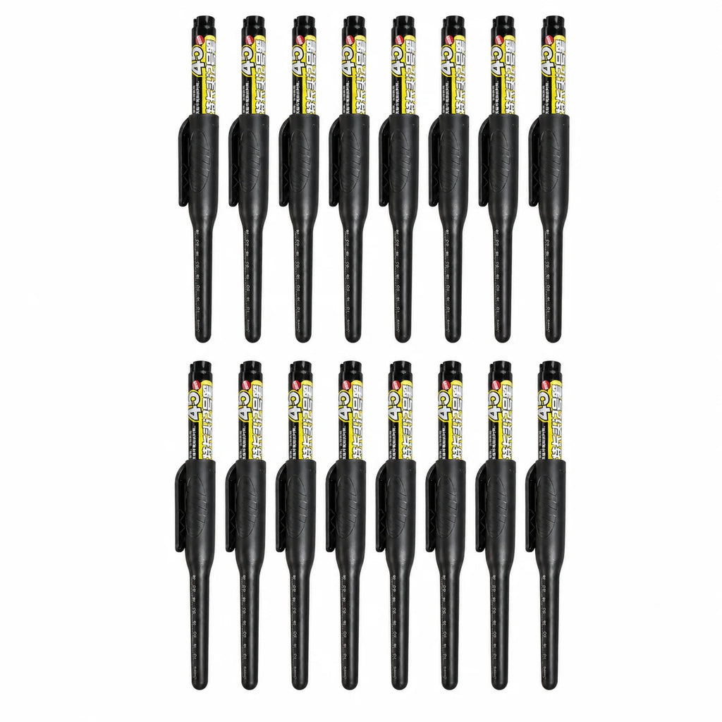 1-6Pcs 45mm Waterproof Long Head Nib Deep Hole Markers Pen Tile Carpenter Pen Multi-purpose for Woodworking Black/Blue/Red Ink