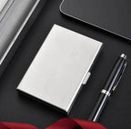 Stainless Steel RFID Anti-Theft Card Holder, Ultra Thin Anti-Demagnetization Metal Wallet, Portable Credit Purse for Men Women