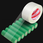 Heavy-Duty Transparent Fiberglass Strapping Tape - Super Strong, Waterproof, Single-Sided Adhesive with Carton Sealing Feature