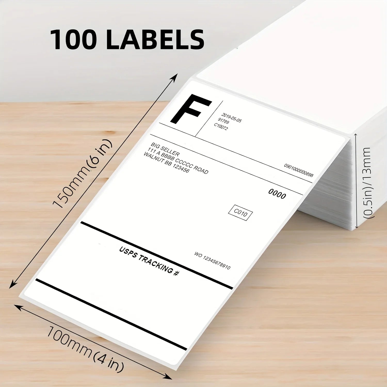 4x6 Inch Foldable Shipping Label Paper, Commercial Grade, Compatible with Direct Thermal Printers, Self-Adhesive Mailing Sticker