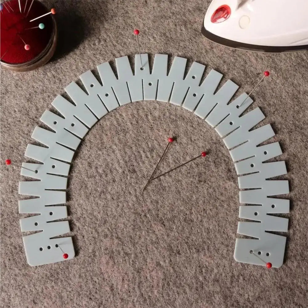 Hot Hemming Ruler Heat Resistant Hemmer Rulers Flexible Silicone Curve Scale Hemming Tool for Padding Sewing Cloth Fabric Pants